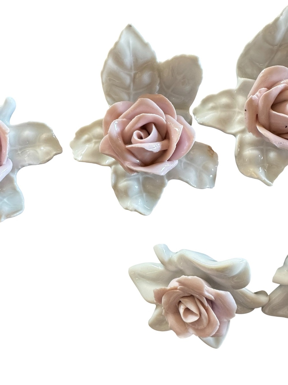 Porcelain Pink Rose Flower Ceramic Accent - Brand Kaiser misc lot